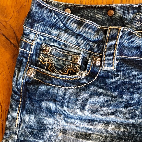 *Sold* Cowhide Miss Me Shorts 26 - Picture 8 of 8